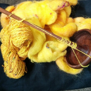 skein wound off (twice) and new spinning started #CREATE day71